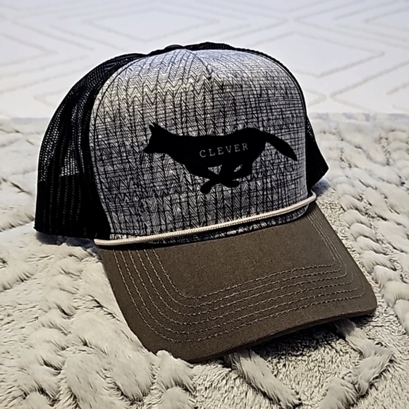 prAna Clever Fox Journeyman Trucker Hat one size olive green, black and grey. - Picture 1 of 5